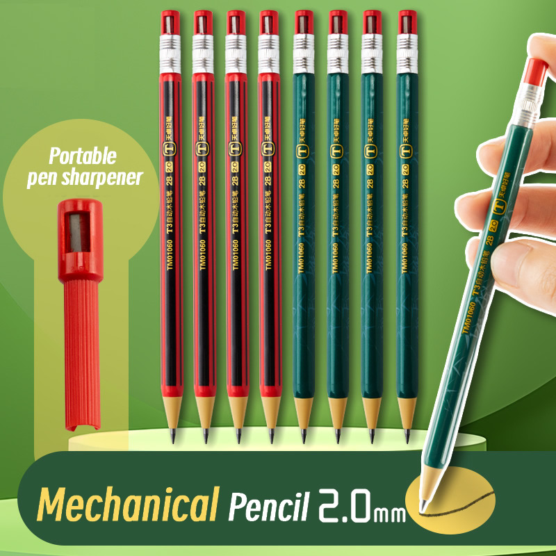 Staedtler Pencil Lumocolor - 2.0mm シャープペンシルセット 2B 自動学生鉛筆 シャープナー付き 色鉛筆芯