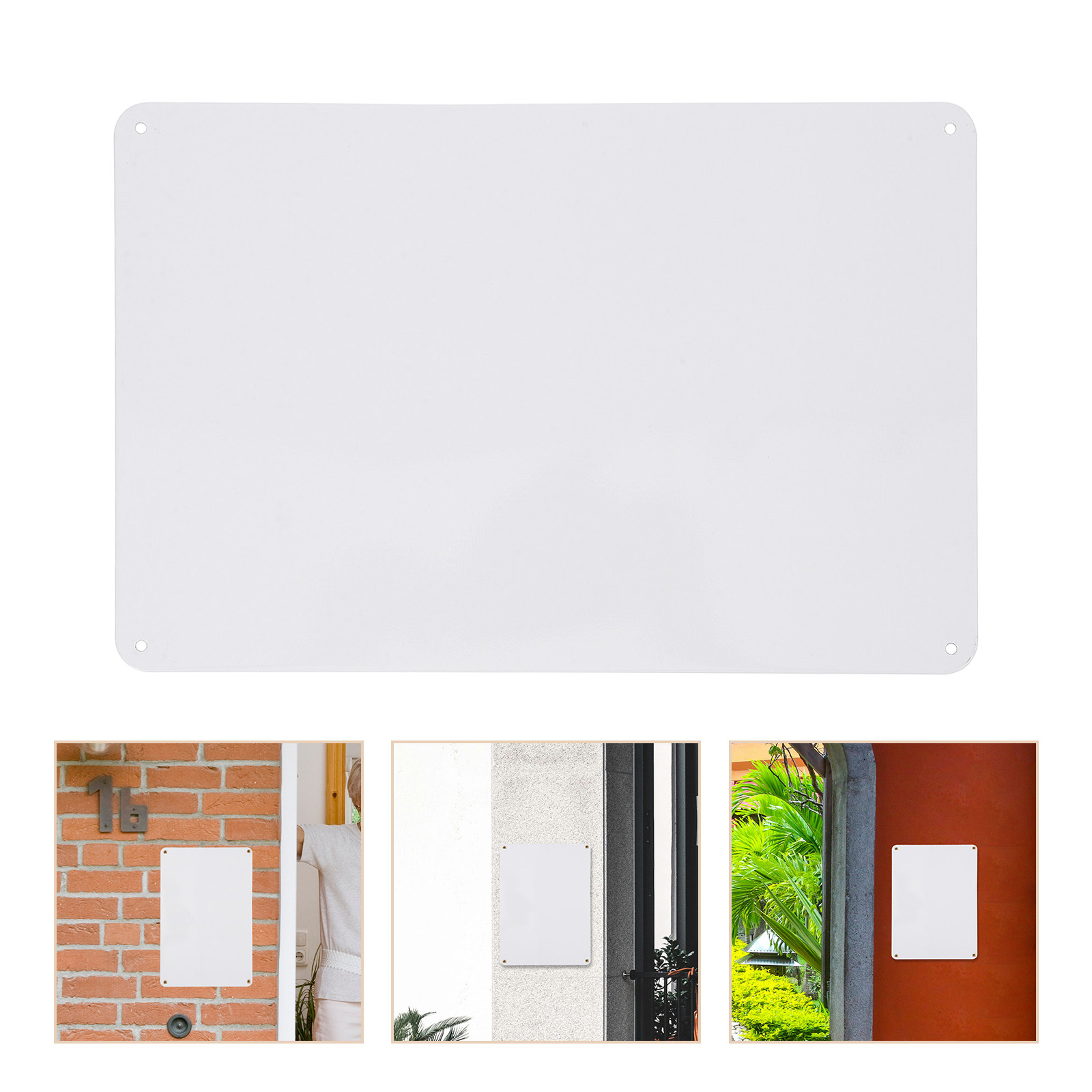 Yard Sign Blank - 2枚組 無地金属サイン 昇華印刷用金属ブランク DIYヤードサイン 店舗マーカー用 穴あけ済みブリキ板