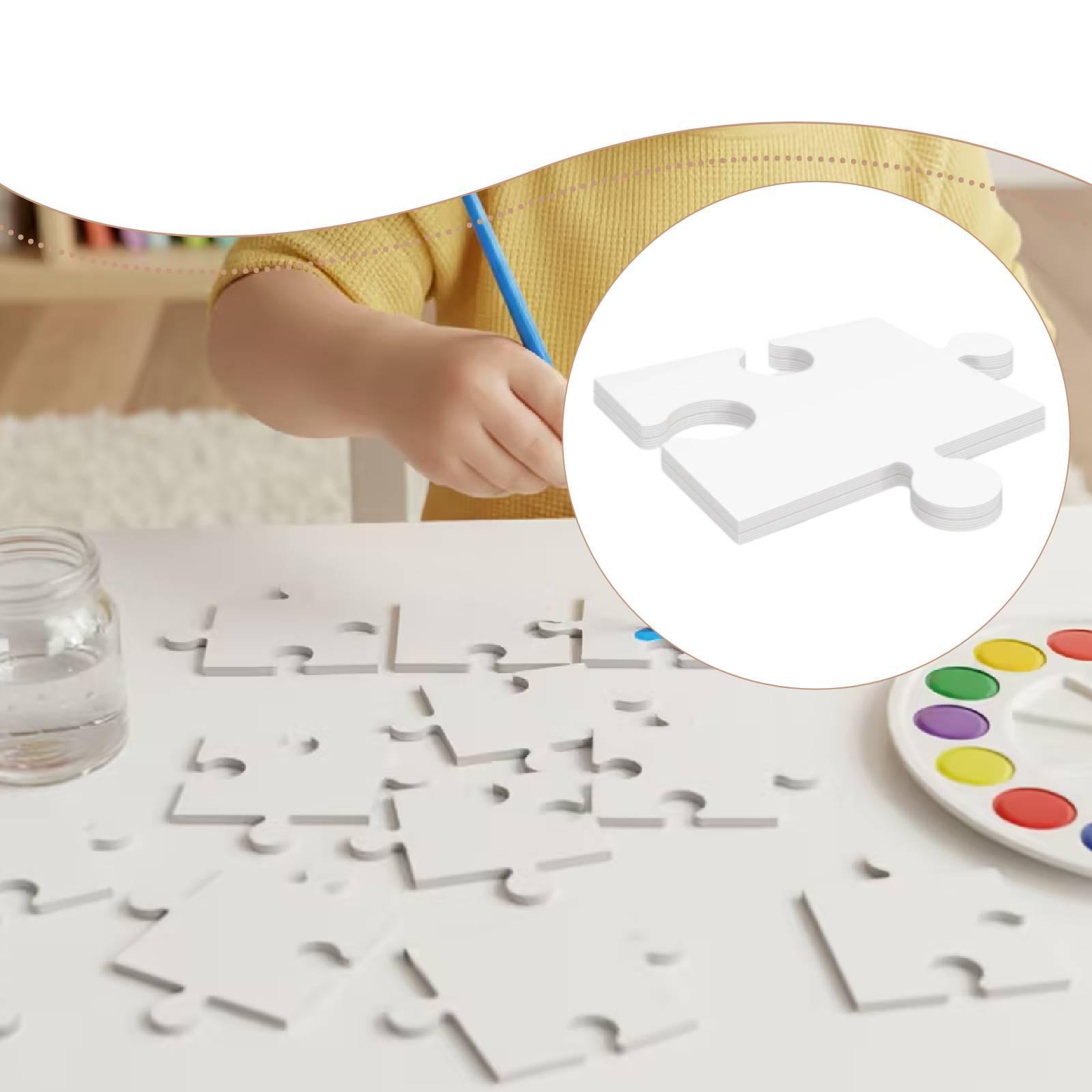 24x ホワイトボール紙ブランクジグソーパズル 30.5cm - Puzzle Blank White のレビューと価格